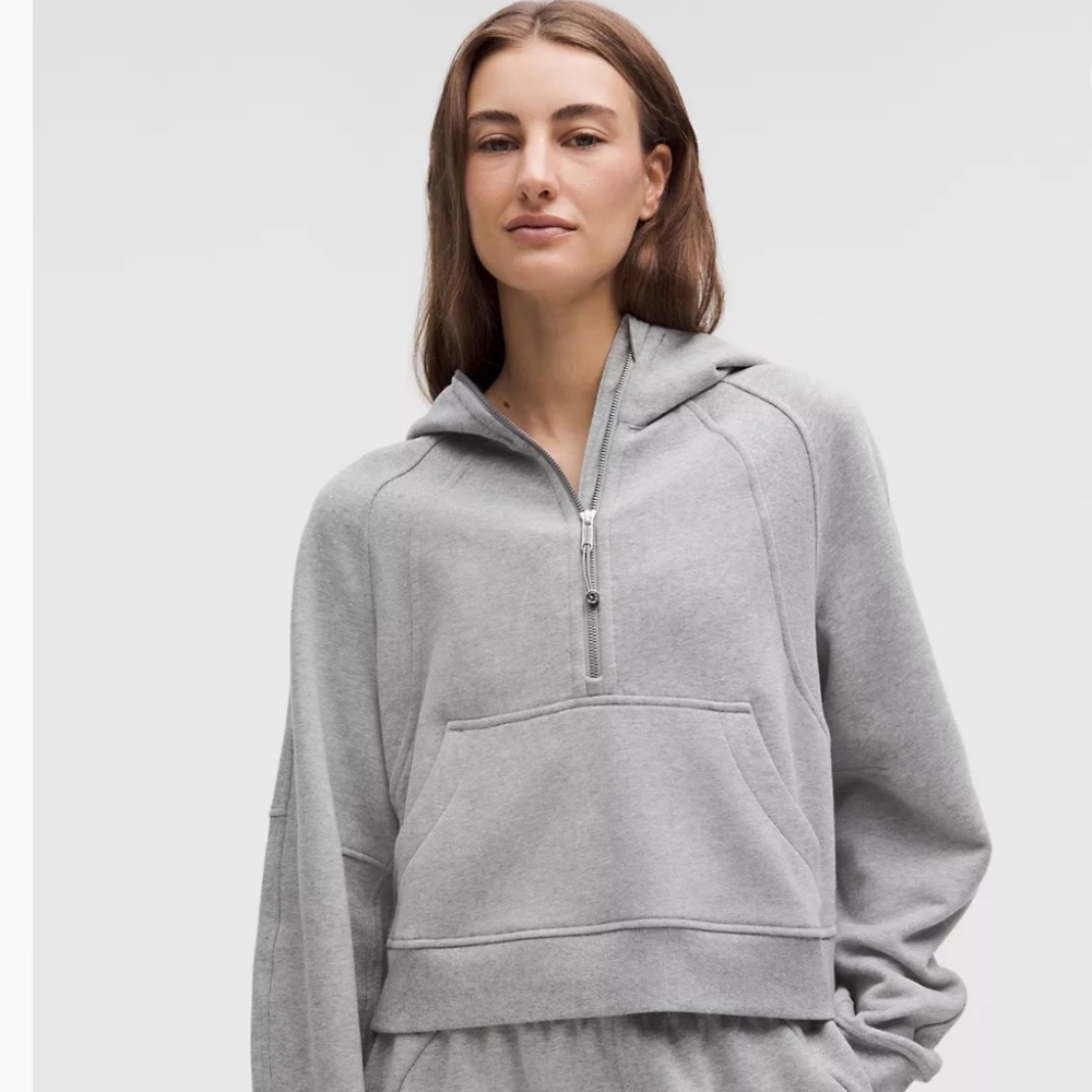 Lululemon grey scuba half zip